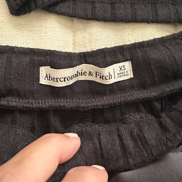 abercrombie 2 pieces black ribbed pajama set - Picture 4 of 6